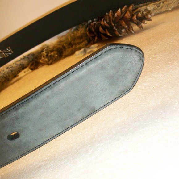 NOCONA Belt Co. Men's Genuine Leather Belt NWT Sz 42 Black Dark Gray Sueded Feel - Picture 10 of 11
